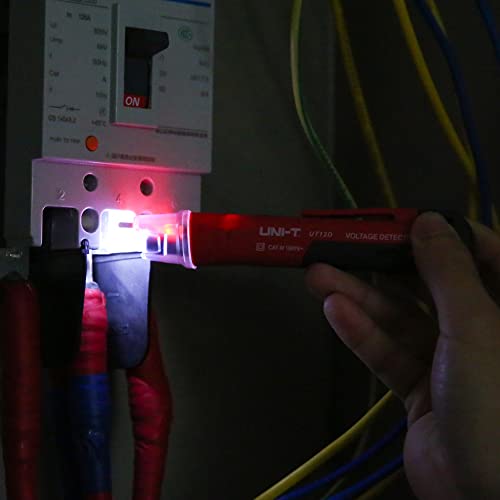Image of Test Pencil, UT12D AC Voltage Detectors High Sensitivity Non-Contact Test Pencil AC /24V~1000V Electricity Detect Pen with LCD Display LED Flashlight