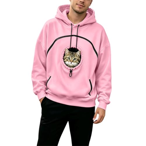 Womens Hoodie With Cat Pouch Zipper Pockets Dog Carrier Pet Pouch Hoodies - image 2