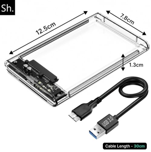 Miniatura 2 de Sh. Caja De Disco Duro Externa De 2,5 , Usb 3.0 A Sata Ssd Hdd Caddy, Con Soporte Uasp De 5gbps, Estuche Portátil Para Disco Duro Sata Ssd Hdd De 2,5 Pulgadas, Compatible Con Portátil Pc Ps4 Xbox