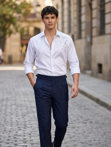 Image of IndoPrimo Men's Stylish Satin Shirt for Party, Formal, Daily and Casual Wear Full Sleeve Shirt for Mens - Trio