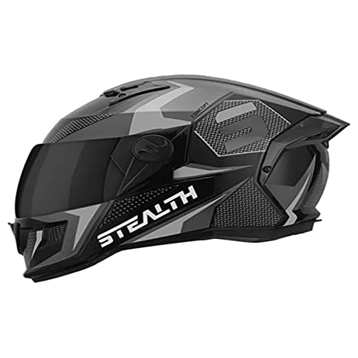Capacete Fechado Stealth Concept 58 Viseira Fumê Preto/Cinza