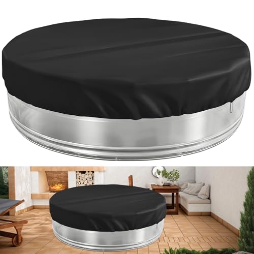 8ft Extra Large Round Stock Tank Pool Cover Steel Round Stock Tank Pools Cover for Protection from Debris Leaves Dust - Waterproof and UV Resistant Stock Tank Pools Cover with Drawstring Design
