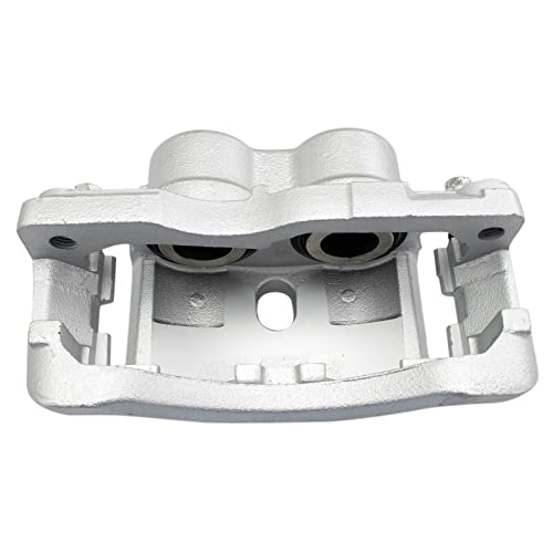 Image of TRQ Front Driver and Passenger Side Brake Caliper Set Caliper Brackets Hardware Compatible with 01-10 Chevrolet Silverado 2500 HD, 03-20 GMC Savana 3500 with Single Rear Wheels SRW, 03-09 Hummer H2