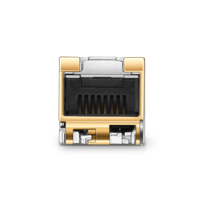 Image of QSFPTEK 10G SFP+ RJ45 Module, 10Gbe Mini-GBIC 10 Gigabit SFP to rj45 Module, 10GBASE-T SFP to Ethernet Optical Copper Transceiver for Cisco SFP-10G-T-80, up to 80m