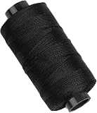 1 x schwarze gedrehte Nylonschnur für Gartenarbeit, Markierung, DIY-Projekte, Basteln, Mauerwerk, Planen und Spanngurte