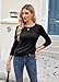 GRACE KARIN Fall Sweater for Women 2025 Crew Neck Lightweight Winter Knit Pullover Sweaters Fitted Business Casual Tops Black M