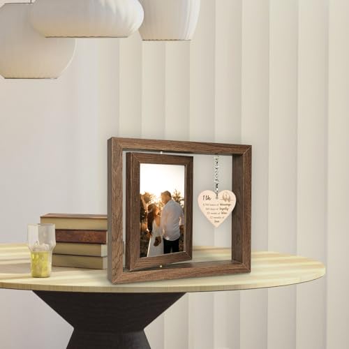 EYITUPC Rotating 1 Year Anniversary Wood Frame Gift for Girlfriend Her - Image 5