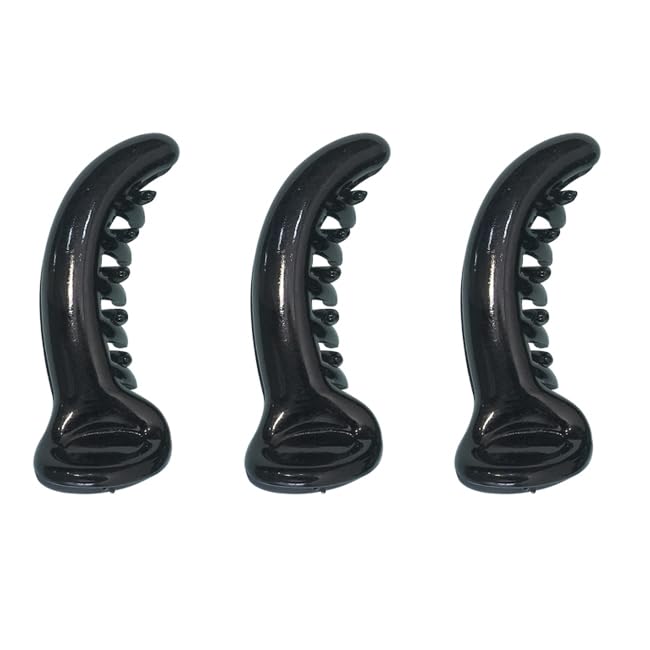 Image of Glaze Glossy Finish for Women & Girls Pack of 3 Banana Clip (small)