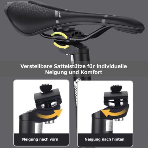 Azarxis Fahrrad Sattelstütze aus Aluminium, Leichtgewichtige Sattelstange für MTB & Rennrad (G - Schwarz, 27.2 x 400 mm) – Ansicht 4