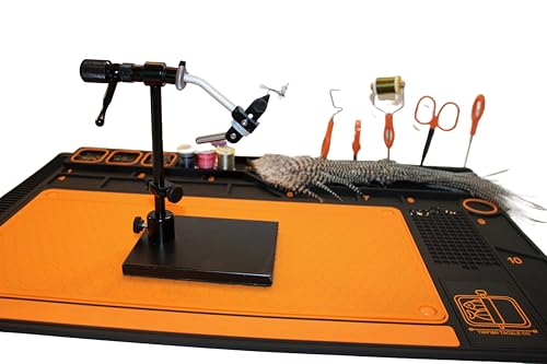 Tinfish Tackle Co. Fly Tying Mat | Fly Tying Material Organizer | Mat Only | No Fly Tying Vise or Tools |