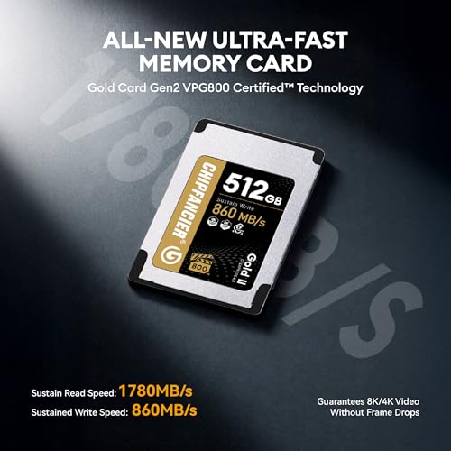 Image of 256GB CFexpress 4.0 Type A Card Up to 1750MB /s Read Speed & 1750MB /s Write Speed Type A Memory Card for RAW 4K /8K Video Recording Compatible with Sony Alpha Sony FX Cameras Dull Gold