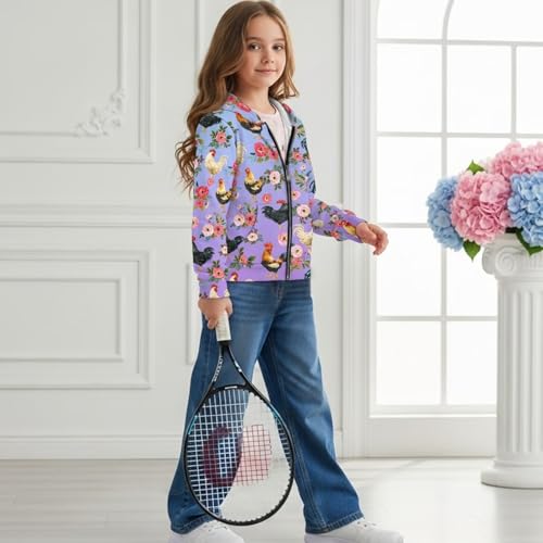 Zip Up Hoodies for Boys Girls Long Sleeve Sport Sweatshirts with Pockets for 6-16 Years Youth Teens Kids,S-XL Size4