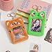 Cute Plush Kpop Photocard Holder with Keychain, Cartoon Bunny Puppy Cat Frog Photo Sleeve ID Bank Credit Card Holder Protector
