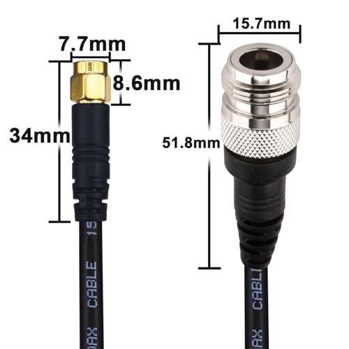 YILIANDUO LoRa Antenna Extension Cable N-type Female to RP-SMA Male Molded Cable RG58/U Coax Cable 5M for 4G LTE WiFi Router LoRa Antenna Nebra RAK Bobcat Helium Hotspot HNT Miner Antenna - Image 3
