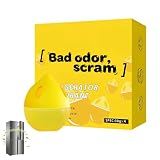CAHJEL Deodorante Frigorifero Limone 4 Pezzi, Blocchi Freschezza per Frigo, Congelatore, Armadio, Pattumiera, Zone Alimenti e Piccoli Spazi Cucina, Profumo Limone, Cucina Quotidiana