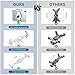 KDD iPad and Phone Tripod Mount Adapter with Ball Head, White Tablet Mount for Tripod, 360 Rotatable iPad Holder Clamp fit iPad Pro 12.9, Air Mini, Galaxy Tab, Surface Pro, Selfie (5.3-10.6’’)