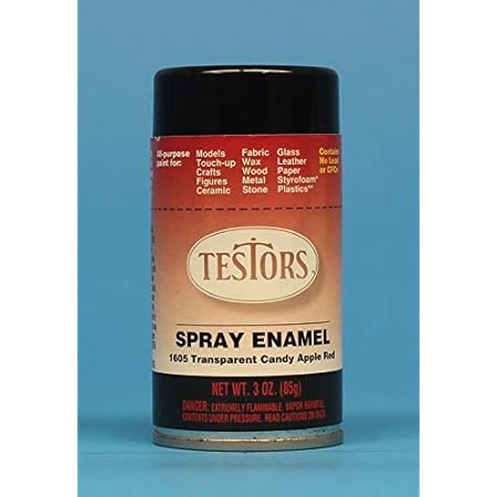 Amazon.com: Testors Spray Enamel Paint Transparent Candy Apple Red 3oz