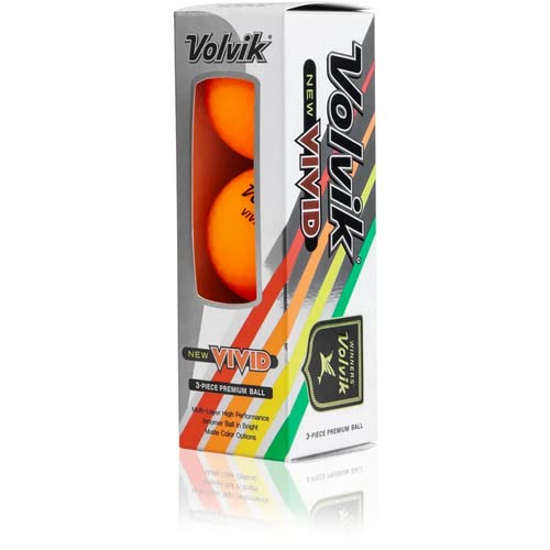 Volvik 2022 Vivid Matte Orange Monogram Golf Balls