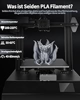 LANDU Silk PLA Filament 1.75mm 3D Drucker Filament Silk Hochglänzende Oberfläche Filament 3D Druckmaterialien Maßgenauigkeit +/- 0.02mm,1KG Passt für die meisten 3D Drucker,PLA Silk Silber – Ansicht 6