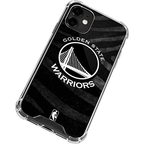 Skinit Clear Phone Case Compatible With Iphone 12 - Officially Licensed Nba Golden State Warriors Black Animal Print Design #TOP2