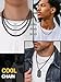 PROSTEEL Stainless Steel Chain Necklace Men Jewelry 24inch Trendy Chains Necklaces for Him Rapper Chain Black Necklace