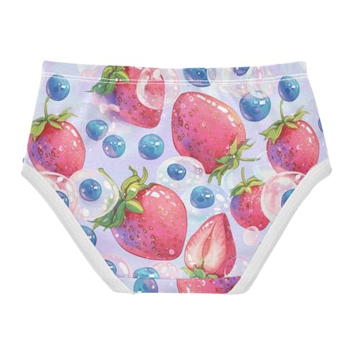 Wusikd Strawberries Girls' Underwear Cotton Girls Briefs Soft Toddler Underwear 2T2