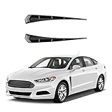 Ziciner 2 Pcs Car Fender Side Vents, PVC Carbon Fiber Air Wing Vent Trim Sticker, Styling Auto Air Flow Intake Hole Spoiler Decor Cover, Universal Exterior Accessories for Most Cars (Black)