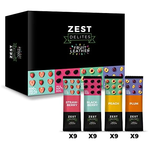 Snacks de cuero de fruta Zest Delites, paquete de variedad a granel Cover