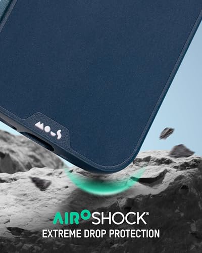 Image of Mous for iPhone Air Case, Compatible with MagSafe - Limitless - Protective Magnetic Cover for iPhone Air - Shockproof, Full Camera Protection, Anti-Scratch Back, Marine Blue