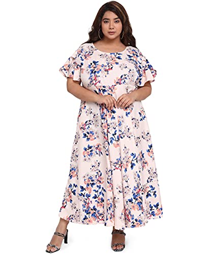 Image of OOMPH! Women's Western & Fusion wear Crepe A-Line Maxi Dress - mdfoil