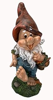 GMMH 27328 6 Garden Gnome with Basket 7 Dwarfs Collection  Height 35 cm