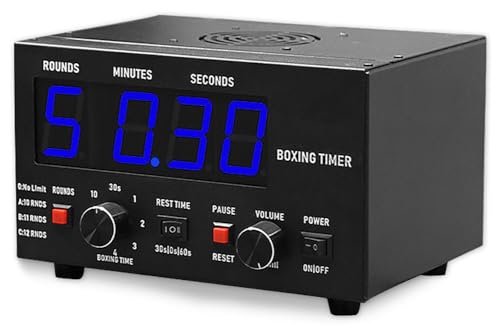 Timer a intervalli di boxe professionale --- un dispositivo indispensabile per gli appassionati di Muay Thai, MMA e Kickboxing! Questo orologio a intervalli personale è progettato per migliorare la tua esperienza di allenamento e aiutarti a raggiungere facilmente i tuoi obiettivi di fitness.