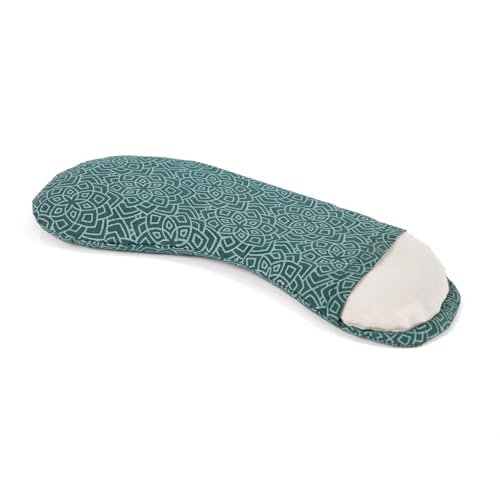 Bodhi Weiches Augenkissen aus Baumwolle | Füllung aus Bio-Leinsamen & Bio-Lavendel | Vegan | Augenmaske für Yoga, Entspannung & Meditation | Bloom, Jungle Green