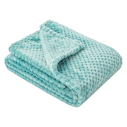 Image of Fuzzy Blanket or Fluffy Blanket for Baby, Soft Warm Cozy Coral Fleece Toddler, Infant or Newborn Receiving Blanket for Crib, Stroller, Travel, Decorative (28Wx40L, XS-Blue Bell)