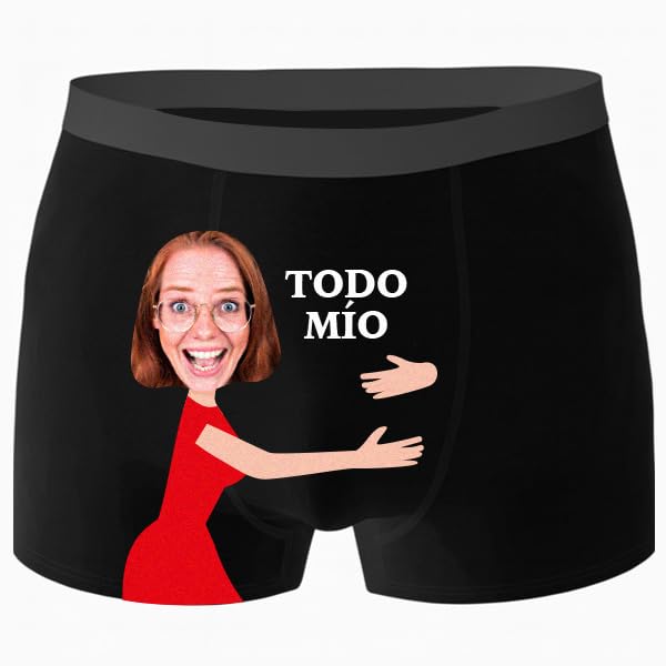 Transparent Gift Cuecas com foto e nome personalizado. Presentes personalizados para homem, marido, namorado. Presente original para casais. Cuecas engraçadas.