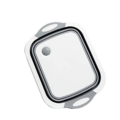 Planches à Découper Pliable Multifonctions de Cuisine en Plastique Silicone Vaisselle Baignoire de Lavage et de Fruits drainants légumes de qualité Alimentaire Sink Basket Stockage pour Viande