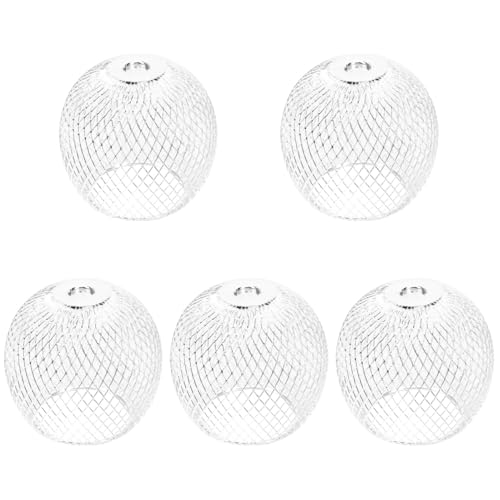 Hemobllo 5 pcs Small Lamp Shades - Metal Lampshade Iron Mesh Lamp Shade Pendant Light Shade Replacement Hollow-Out Lamp Shade, 2.75 Inch