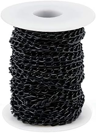 33 Feet/10M Aluminum Curb Chain Link with Spool for Jewelry Making, 4x7mm image 5