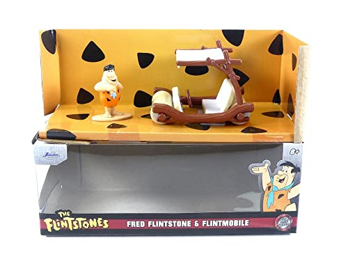 Flintstones 1:32 Flintmobile Vehicle With Fred Flintstone Diecast Figure, Toys For Kids And Adults #TOP5