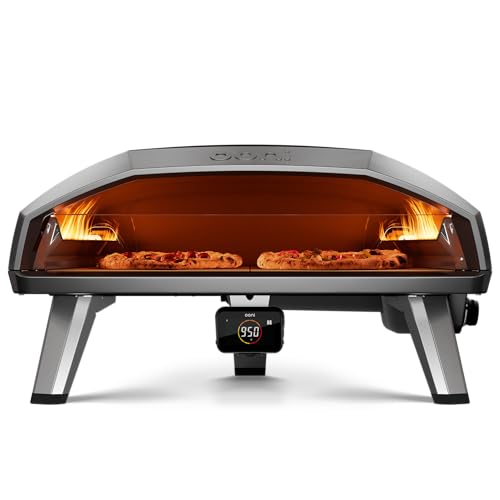 Ooni Koda 2 Max Gas Pizza Oven – 24' Propane Powered Outdoor Oven with 28 mBar Regulator and Gas Hose, Large Propane Pizza Oven - Black