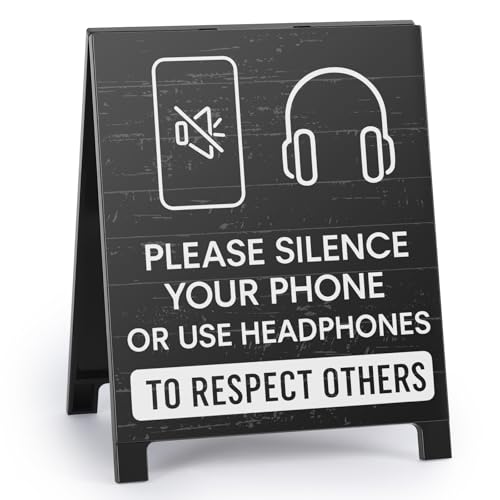 Funny Home Office Reminder Decor Caution Desk Signs Team Gifts for Employees Boss Humorous Shelf Desk Decorations Supplies Cubicle Table Decorations Silence Your Phone White Elephant Gift