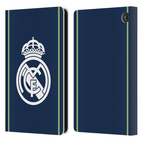 Étui portefeuille Real Madrid CF bleu pour Amazon Fire 7 2022 en cuir
