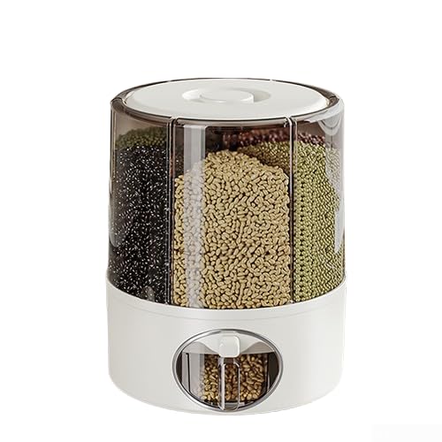 Contenedor de arroz giratorio para organizar cocinas modernas y almacenar cereales