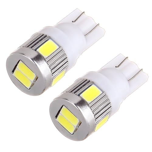 OCPTY Instrument Panel Lights 168 184 192 193 259 280 285 447 464 501 T10-6-5730-SMD-White (20pcs)
