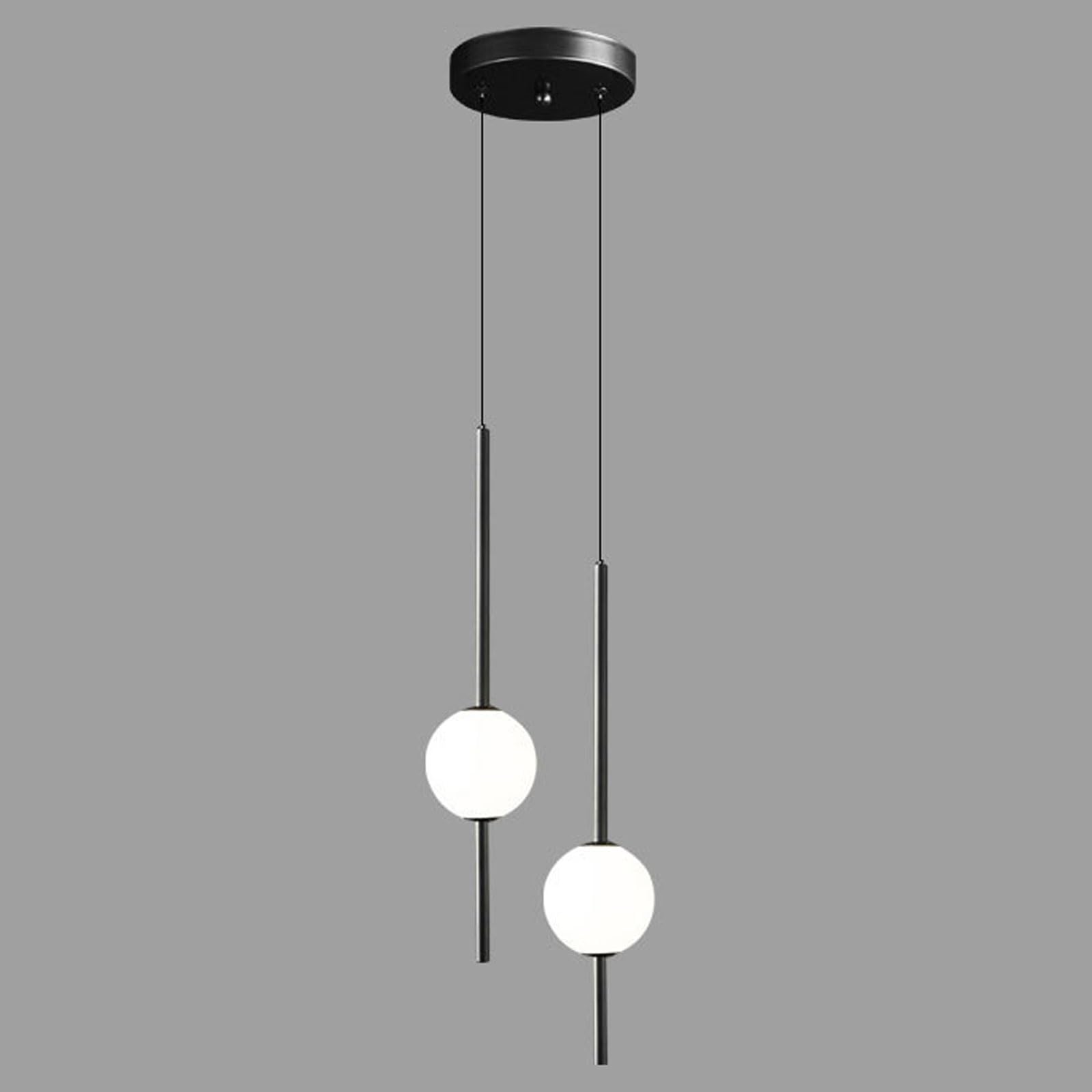 RSZCSMO Round Acrylic Bedside Pendant Light Modern Long Bar Iron Multi-Option Cafe Hanging Lamp Bedroom, Dining Room, Bar Counter Lighting Fixture