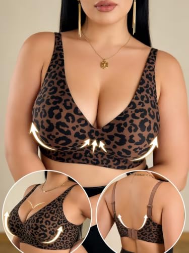 Image of Jalodari JellyLift Seamless Wireless Jelly Bra for Women | No Underwire, Deep V Invisible T-Shirt Bra | 360 Jelly Support, Adjustable Straps | M-2XL