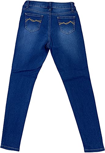 Image of ToBeInStyle Girl's Denim Easy Styling Classic Timeless Everyday Jeans Zip-Up Closure