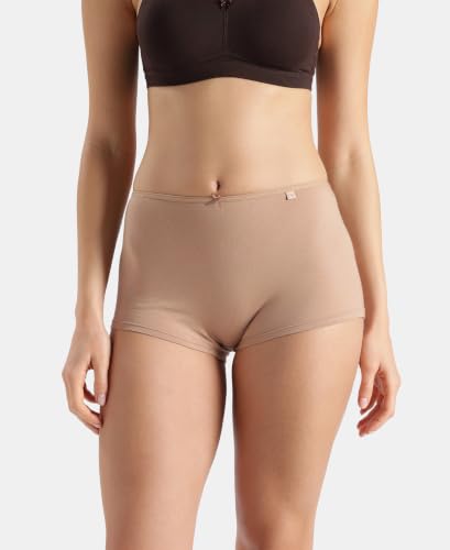 Image of Jockey SS04 Women High Coverage Super Combed Cotton Elastane Stretch Boy Leg (Pack of 2)