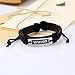 Sunling 4 Pack Adjustable WWJD Cowhide Leather Bracelet for Women Men Religious What Would Jesus Do Gods Guide Bangle Wristband
