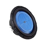 Hifonics Elite 10 Inch Shallow Mount Car Subwoofer, Dual 4 Ohm Voice Coil Speaker 600 Watt Peak Power Mobile Amplifier, Black/Blue